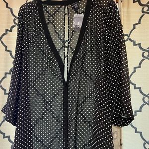 Polka dot button up blouse